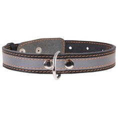 Ошейник COLLAR со светоотраж. лентой 0298 47-62 см черный