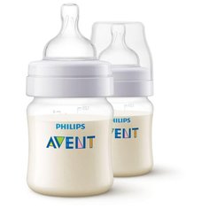 Philips AVENT Бутылочки полипропиленовые Anti-colic SCF810/27, 125 мл, 2 шт. с рождения, бесцветный