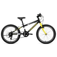 Подростковый горный (MTB) велосипед FORWARD Rise 20 2.0 (2020) черный/желтый 10.5" (требует финальной сборки)