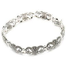 МАРКАЗИТ Браслет с марказитами из серебра BR008, 17.5 см, 22.58 г