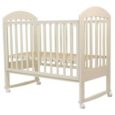 Кроватка Топотушки Дарина-2 (колесо) (качалка), на полозьях слоновая кость