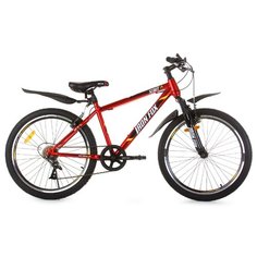 Подростковый горный (MTB) велосипед IRON FOX Scout 24 (2020) красный/черный 16" (требует финальной сборки)