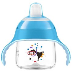Поильник-непроливайка Philips AVENT SCF751, 200 мл голубой/плывущий пингвин