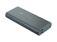 Внешний аккумулятор Canyon Power Bank 10000mAh Dark Grey CNE-CPBF100DG / H2CNECPBF100DG