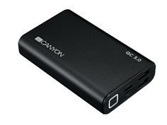 Внешний аккумулятор Canyon Power Bank 10000mAh Black CND-TPBQC10B