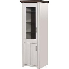 Шкаф комбинированный Олимп 30.02-03 Детройт вудлайн кремовый / дуб кальяри / ПВХ сандал белый / профиль дуб кальяри / ДВПО белый / стекло Olimp