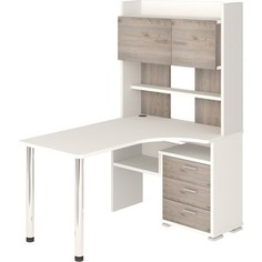 Стол компьютерный МЭРДЭС СР-133 БЕН-ПРАВ белый/нельсон Merdes