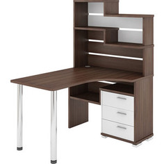 Стол компьютерный МЭРДЭС СР-132 ШБЕ-ПРАВ шамони/белый Merdes