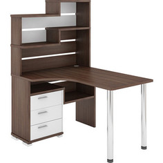 Стол компьютерный МЭРДЭС СР-132 ШБЕ-ЛЕВ шамони/белый Merdes