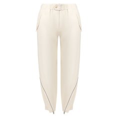 Брюки из смеси шелка и льна Yohji Yamamoto