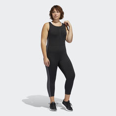 Комбинезон для фитнеса 3-Stripes (Plus Size) adidas Performance