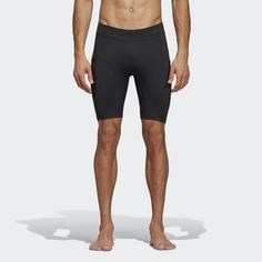 Укороченные леггинсы Alphaskin Tech Short 3-Stripes adidas Performance