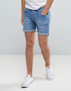 Голубые короткие джинсовые шорты из органического хлопка Dr Denim Mac-Синий