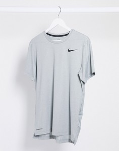 Серая футболка Nike Training hyper dry-Серый