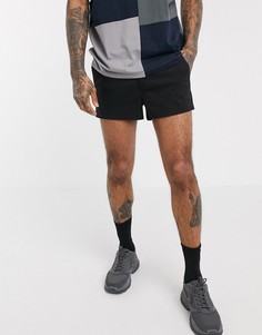 Черные шорты чиносы скинни ASOS DESIGN-Черный