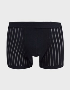 Боксеры-брифы с полупрозрачными полосами ASOS DESIGN-Черный