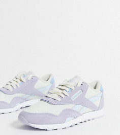 Кроссовки в стиле ретро с голубыми и лавандовыми вставками Reebok classic эксклюзивно для ASOS-Белый