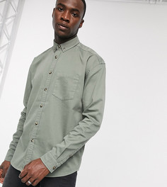Шалфейно-зеленая джинсовая oversized-рубашка ASOS DESIGN Tall-Зеленый