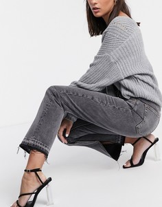 Серые джинсы с разрезами Topshop-Серый