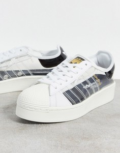 Белые кроссовки с прозрачными вставками adidas Originals Superstar-Белый