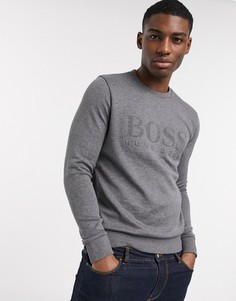 Свитшот с круглым вырезом BOSS Athleisure-Серый