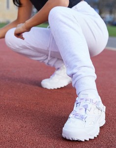 Белые кроссовки с логотипом на ремешках и стразами Fila Fast Charge эксклюзивно для ASOS-Белый