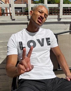 Футболка с принтом Love Moschino-Белый