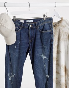 Узкие рваные джинсы Celio-Синий