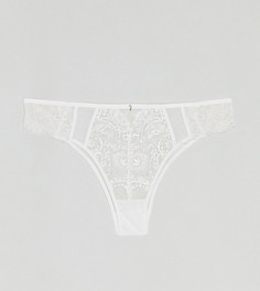 Белые кружевные трусы бразильского кроя с пайетками Ann Summers Curve-Белый