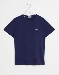 Футболка с круглым вырезом Selected Homme-Темно-синий