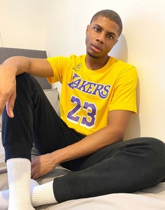 Желтая футболка с принтом "LeBron James" Nike Basketball LA Lakers-Желтый