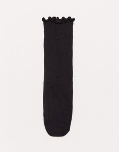 Носки до щиколотки с фактурным краем Nike-Черный