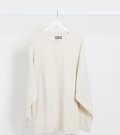 Бежевый легкий oversized-свитшот ASOS DESIGN Plus