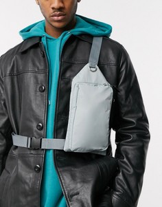 Голубая сумка через плечо ASOS DESIGN-Синий