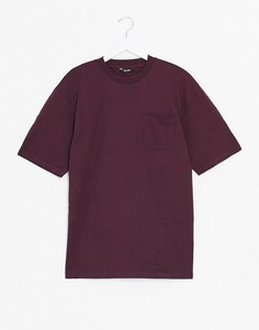 Бордовая oversized-футболка Only & Sons-Фиолетовый