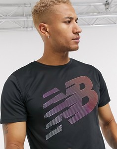 Черная футболка с логотипом New Balance Running accelerate-Черный