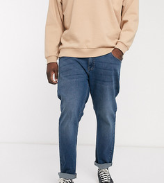 Темно-синие выбеленные узкие джинсы ASOS DESIGN Plus-Синий