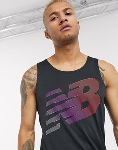 Черная майка с логотипом New Balance Running accelerate-Черный