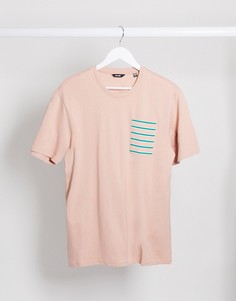 Розовая футболка с карманом Only & Sons-Розовый