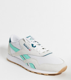 Белые кроссовки в стиле ретро с мятными вставками Reebok classic эксклюзивно для ASOS-Белый