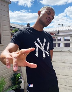Черная футболка с принтом пейсли New Era MLB New York Yankees-Черный