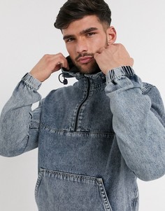 Джинсовая куртка с эффектом кислотной стирки Jack & Jones Intelligence-Синий