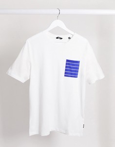 Белая футболка с карманом Only & Sons-Белый