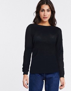 Черный джемпер с круглым вырезом Vero Moda