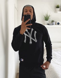 Худи черного цвета с принтом пейсли New Era MLB New York Yankees-Черный