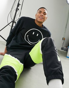 Черный свитшот ellesse x Smiley Corte