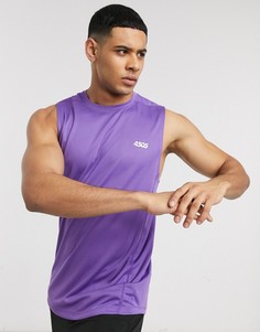 Фиолетовая спортивная футболка без рукавов из быстросохнущей ткани ASOS 4505-Фиолетовый