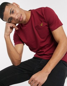 Бордовая футболка с карманом Voi Jeans-Красный