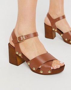 Кожаные сандалии на платформе Carvela-Светло-коричневый