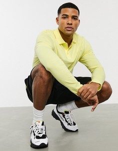 Желтое поло-лонгслив из органического хлопка ASOS DESIGN-Желтый